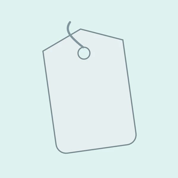 Translucent white PVC waterproof tag with a punched hole
